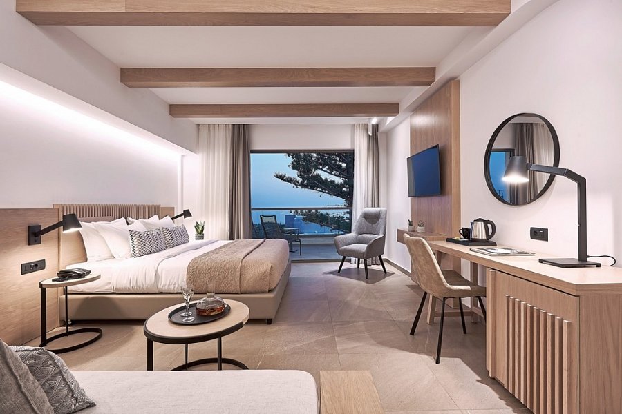 Coriva Beach - Wohnbeispiel Juniorsuite Meerblick (Zimmercodierung J1M)