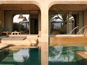 Minos Palace Hotel & Suites - Wohnbeispiel Suite Waterfall Meerblick Privat Pool (Zimmercodierung W1R)