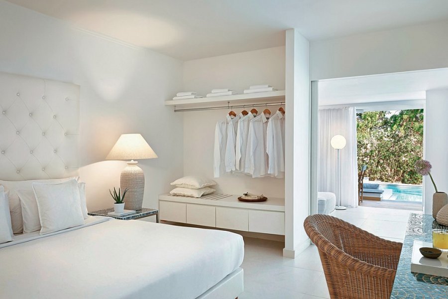 Grecotel LUX ME White - Wohnbeispiel Familienzimmer Swim Up (Zimmercodierungen FBQ, DBQ & D1Q)