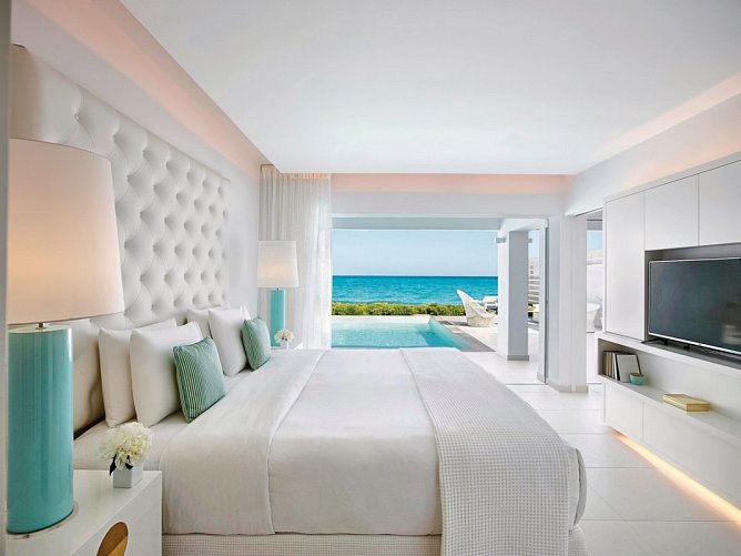 Grecotel LUX ME White - Wohnbeispiel Luxe Yali Villa Privat Pool Meeresfront (Zimmercodierung V1R)
