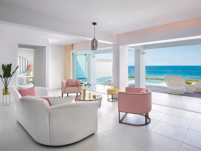 Grecotel LUX ME White - Wohnbeispiel Villa White Privat Pool Meeresfront (Zimmercodierung VBR)