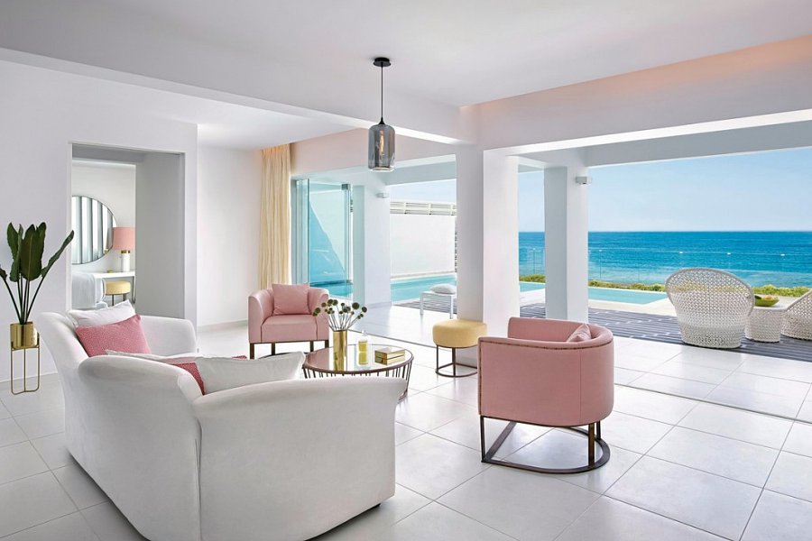 Grecotel LUX ME White - Wohnbeispiel Villa White Privat Pool Meeresfront (Zimmercodierung VBR)