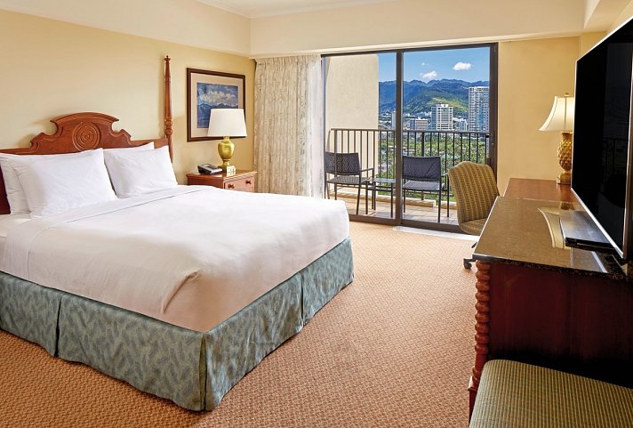 Hilton Hawaiian Village Waikiki Beach Resort - Wohnbeispiel Resort View (Zimmercodierungen UB3, UP2, UB6 & UB8)