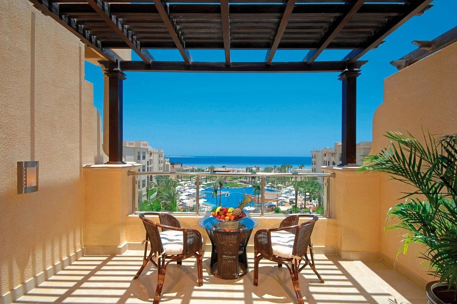Tropitel Sahl Hasheesh - Beispiel Balkon Doppelzimmer Superior Meerblick (Zimmercodierungen DS1, DC3 & DSM)