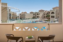 Pickalbatros Aqua Blu Resort Hurghada - Beispiel Balkon Doppelzimmer Poolblick (Zimmercodierungen DGP, D1P & DCP)