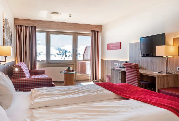 Ferienclub Bellevue am Walchsee - Wohnbeispiel Doppelzimmer Bergseite (Zimmercodierung DB1)