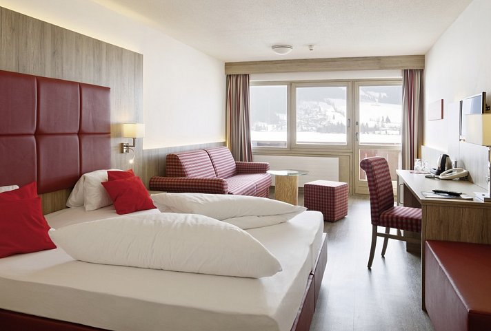 Ferienclub Bellevue am Walchsee - Wohnbeispiel Doppelzimmer Bergseite (Zimmercodierung DB1)