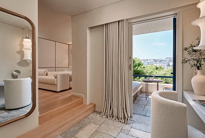 Mykonos Theoxenia - Wohnbeispiel Suite Deluxe Gartenblick (Zimmercodierung WDG)