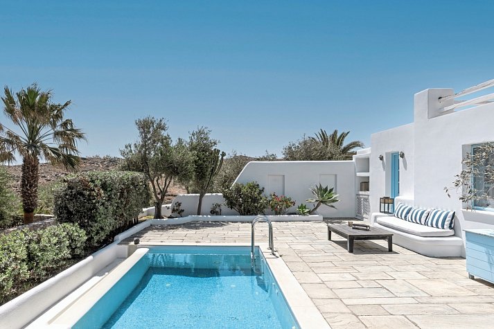 Anema Luxury Suites and Villas - Wohnbeispiel Skiron Suite 2 Schlafzimmer mit Meerblick (Zimmercodierung WBM)