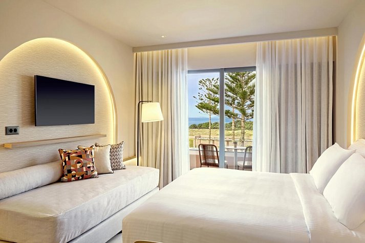 Zeus Kos Beach - Wohnbeispiel Doppelzimmer Deluxe Meerblick (Zimmercodierung DDM)