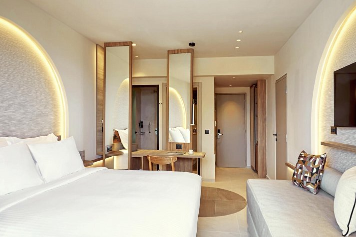 Zeus Kos Beach - Wohnbeispiel Doppelzimmer Deluxe Meerblick (Zimmercodierung DDM)