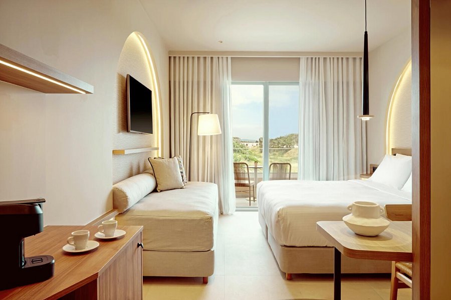 Zeus Kos Beach - Wohnbeispiel Doppelzimmer Deluxe seitl. Meerblick (Zimmercodierung DDN)