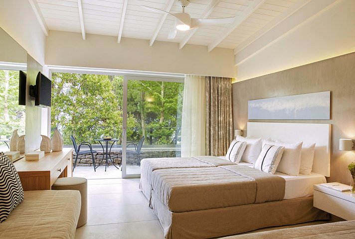 Makryammos Bungalows - Wohnbeispiel Doppelzimmer Landblick Hillside (Zimmercodierung DBL)