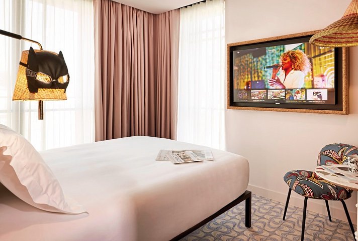 Mama Shelter Lisboa - Wohnbeispiel Doppelzimmer Small Mama (Zimmercodierung DG1)