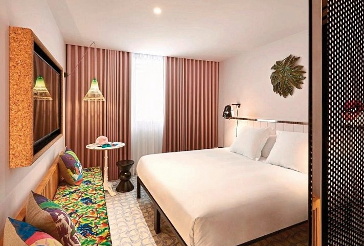 Mama Shelter Lisboa - Wohnbeispiel Doppelzimmer Medium Mama (Zimmercodierung DS1)