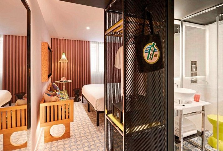 Mama Shelter Lisboa - Wohnbeispiel Doppelzimmer Medium Mama (Zimmercodierung DS1)