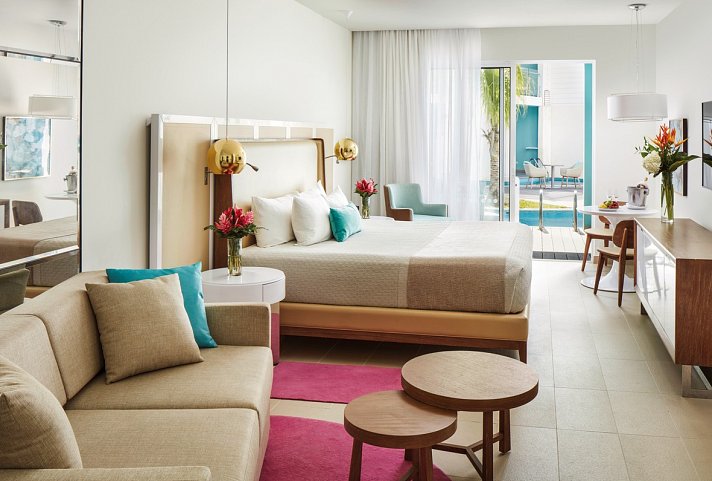 Azul Beach Resort Negril - Wohnbeispiel Premium Ocean View Swim Up Suite (Zimmercodierung WMQ)