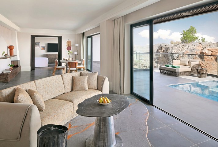 Indigo Jabal Akhdar Resort & Spa - Wohnbeispiel Jabal Akhdar Two Bedroom Canyon View Pool Villa (Zimmercodierung W2R)
