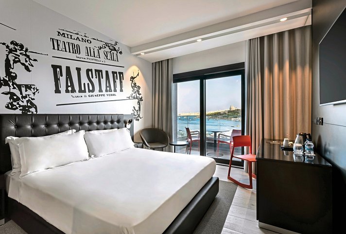 Hotel Verdi Gzira Promenade - Wohnbsp. Doppelzimmer Deluxe Grand Meerblick (Zimmercodierung DDM)