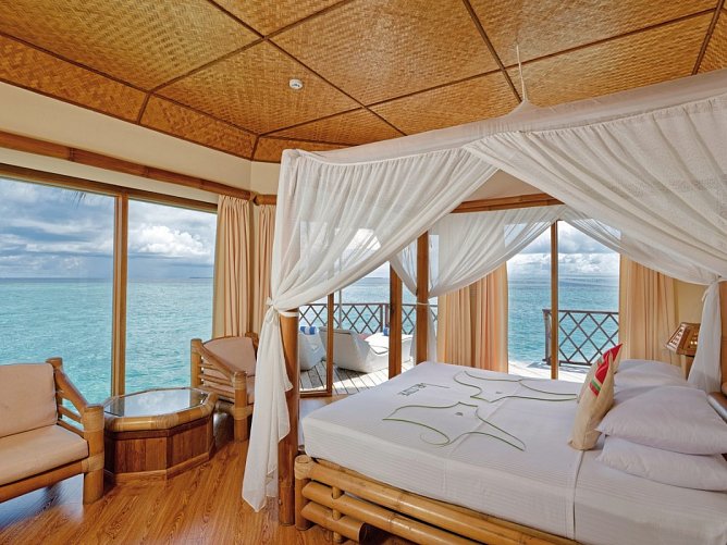 Thulhagiri Island Resort - Wohnbeispiel Water Bungalow (Zimmercodierungen BX1 & BX2)
