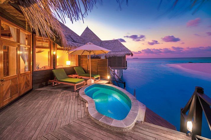 Coco Palm Dhuni Kolhu - Wohnbeispiel Sunset Lagoon Villa (Zimmercodierungen VL2 & VL8)