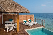 Dusit Thani Maldives - Wohnbeispiel Overwater Pool Villa (Zimmercodierungen VO1 & VO7)