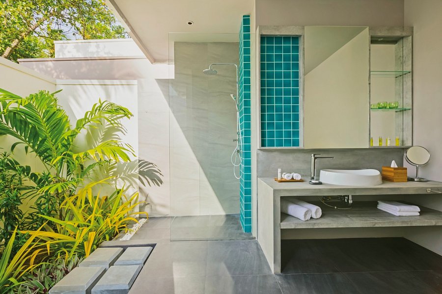 Niva Dhigali Maldives - Beispiel Bad Deluxe Beach Bungalow (Zimmercodierung BB2)