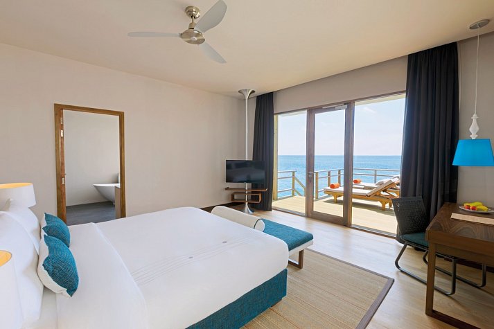 Niva Dhigali Maldives - Wohnbeispiel Water Villa (Zimmercodierung VX1)