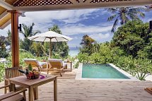 Kudafushi Resort & Spa - Wohnbeispiel Beach Villa with Pool (Zimmercodierungen VB2 & VH3)