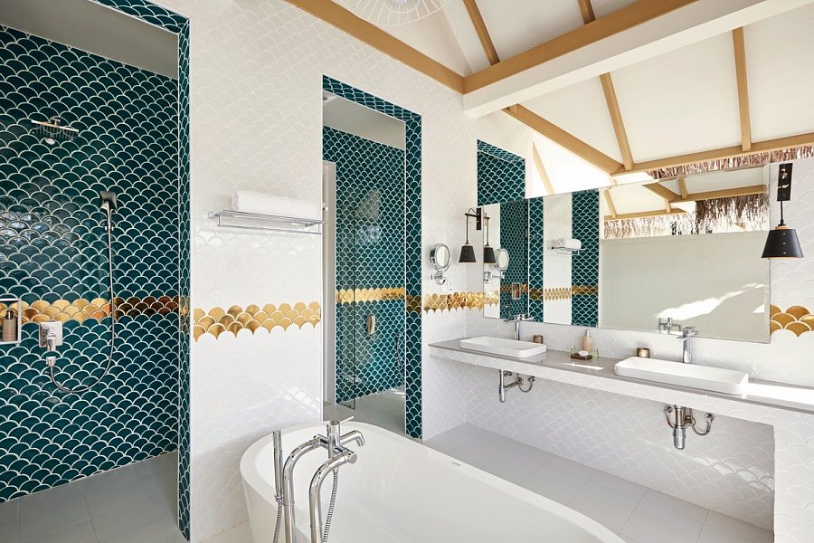 Sun Siyam Iru Veli - Beispiel Bad Beach Villa with Pool (Zimmercodierungen VB1 & VV1)