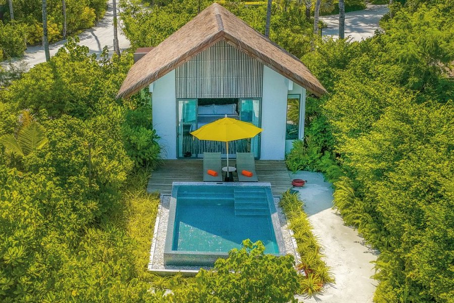 Hard Rock Hotel Maldives - Wohnbeispiel Gold Beach Pool Villa (Zimmercodierung VB2)