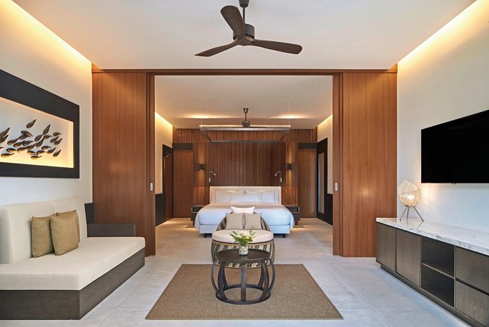 The Westin Maldives Miriandhoo Resort - Wohnbeispiel Deluxe Beach Villa Pool (Zimmercodierungen VB2 & FB2)
