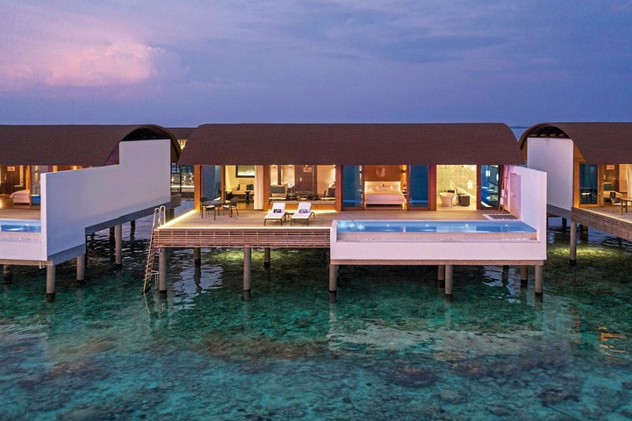 The Westin Maldives Miriandhoo Resort - Wohnbeispiel Overwater Villa Pool (Zimmercodierung VX2)