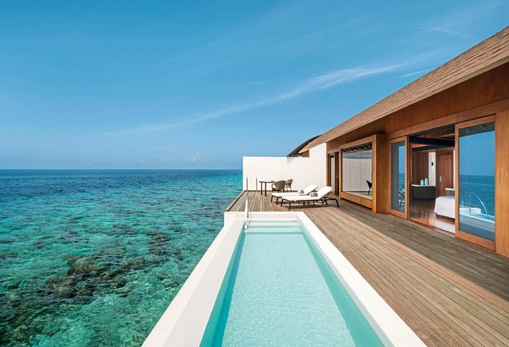 The Westin Maldives Miriandhoo Resort - Wohnbeispiel Overwater Villa Pool (Zimmercodierung VX2)