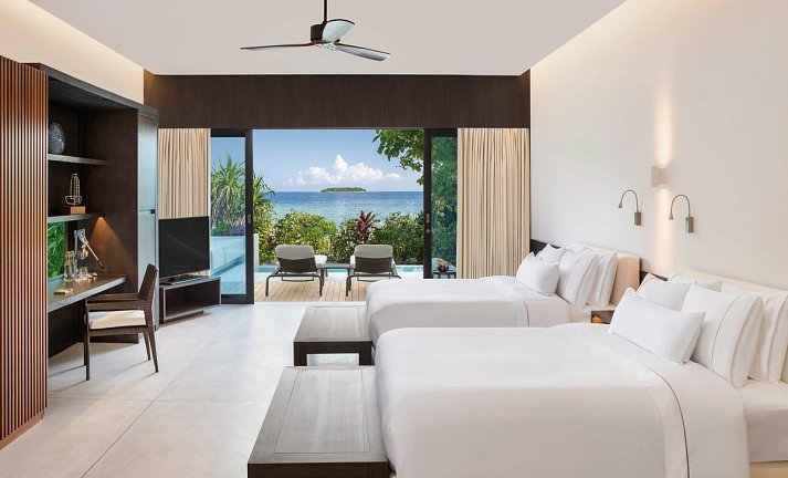 The Westin Maldives Miriandhoo Resort - Wohnbeispiel Family Beach Villa Pool (Zimmercodierung FB1)