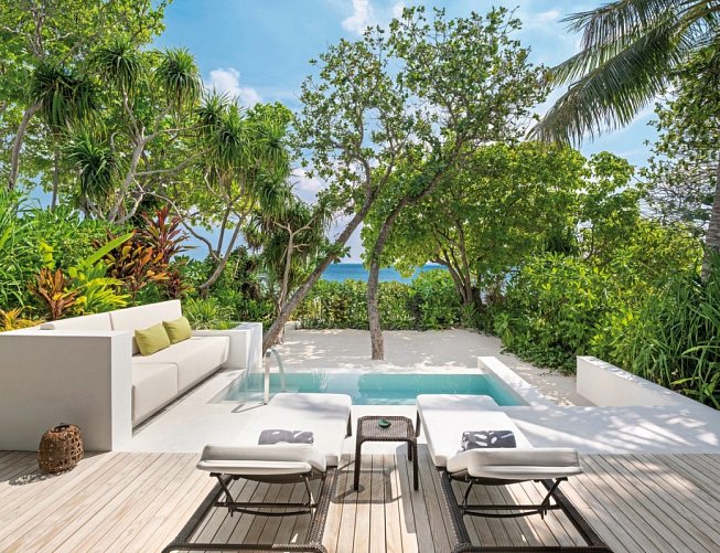 The Westin Maldives Miriandhoo Resort - Wohnbeispiel Beach Villa Pool (Zimmercodierungen VB1 & FB1)
