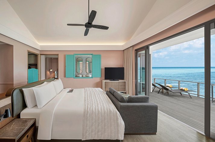 Le Méridien Maldives Resort & Spa - Wohnbeispiel Overwater Villa (Zimmercodierungen VX1, VX2, VV2 & VV3)