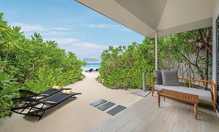Le Méridien Maldives Resort & Spa - Wohnbeispiel Beach Villa (Zimmercodierungen VB1 & VV1)