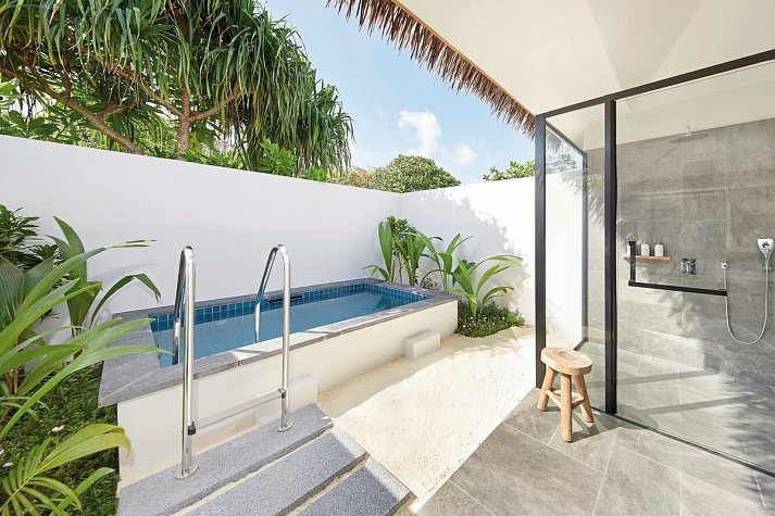 Le Méridien Maldives Resort & Spa - Wohnbeispiel Beach Villa with Garden Pool (Zimmercodierung VB2)