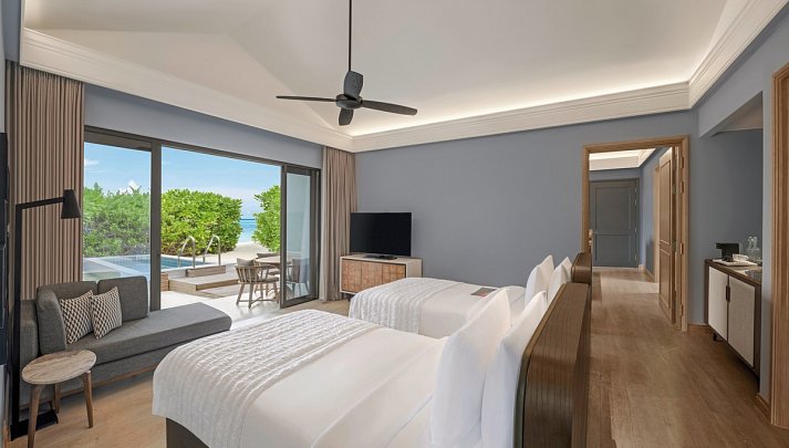 Le Méridien Maldives Resort & Spa - Wohnbeispiel 2 Bedroom Beach Villa with Pool (Zimmercodierungen FB1 & FV1)