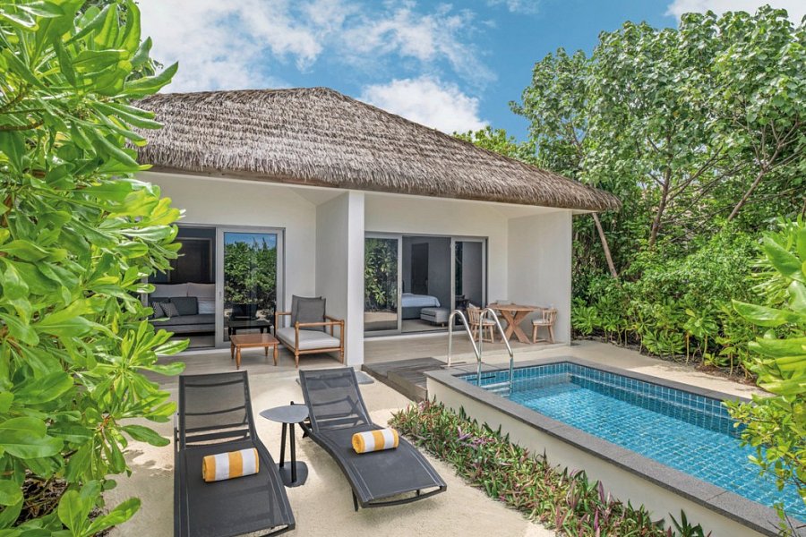Le Méridien Maldives Resort & Spa - Wohnbeispiel 2 Bedroom Beach Villa with Pool (Zimmercodierungen FB1 & FV1)