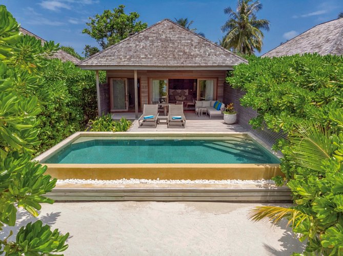 Hurawalhi Island Resort - Wohnbeispiel Beach Pool Villa (Zimmercodierungen VB1 & VB2)