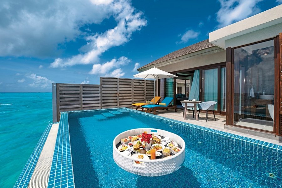 Atmosphere Kanifushi Maldives - Wohnbeispiel Sunset Water Villa with Pool (Zimmercodierung VX2)