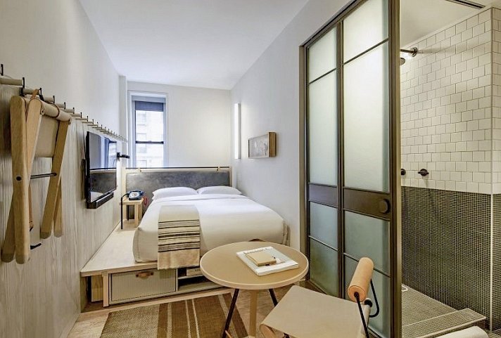 MOXY New York Times Square - Wohnbeispiel Standard One Full bed (Zimmercodierung UG6)