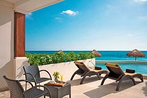 Dreams Sapphire Resort & Spa - Wohnbeispiel Preferred Club Juniorsuite Beachfront Swim-Out (Zimmercodierung JLQ)