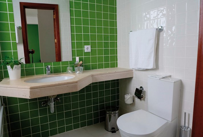 Alcides - Beispiel Bad Doppelzimmer Standart (Zimmercodierung DG1)