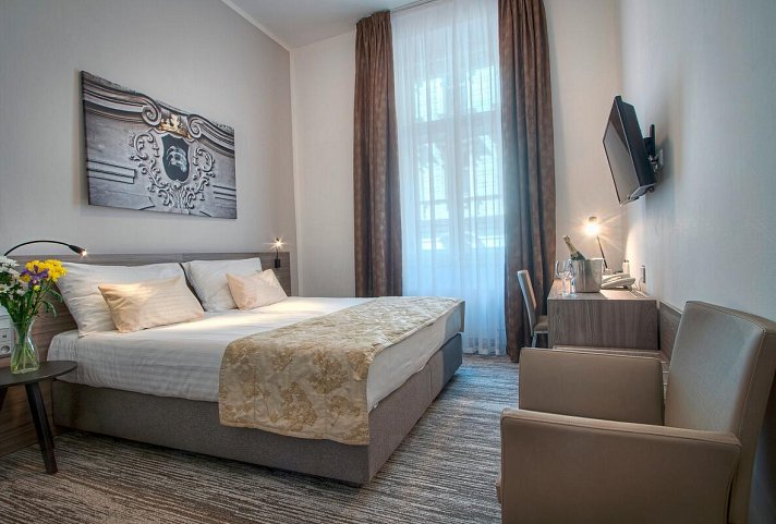 Hotel Páv - Wohnbeispiel Doppelzimmer (Zimmercodierung DB1)