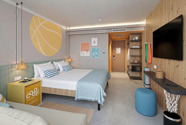 Sunny Porec Hotel by Valamar - Wohnbeispiel Zimmer für 2 plus 1 (Zimmercodierung TS1)