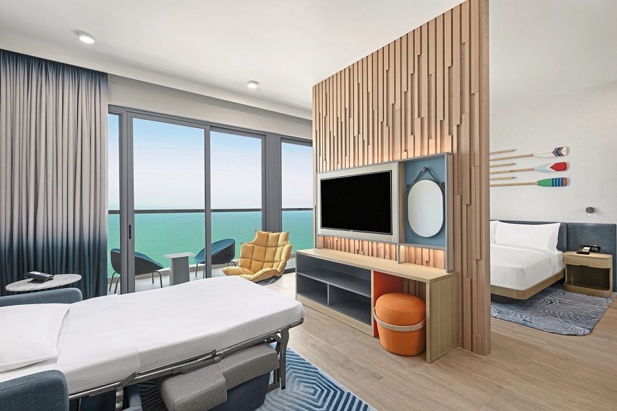 Hampton by Hilton Marjan Island - Wohnbeispiel Family Guest Room Unit Sea View (Zimmercodierung F1M)