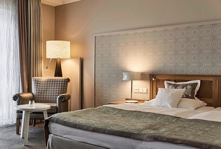 A-ROSA Kurhaus Binz - Wohnbeispiel Doppelzimmer Landseite (Zimmercodierungen D1L & D1N)